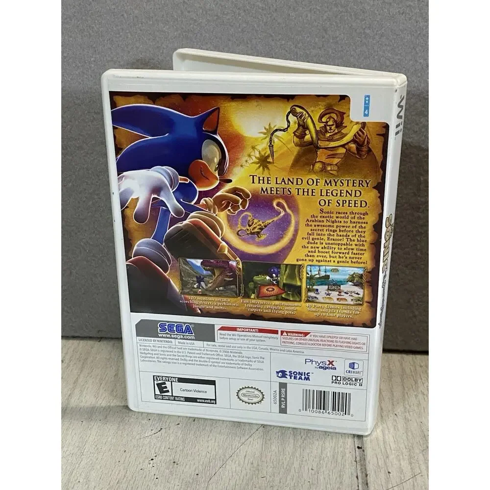 Nintendo Wii 2-Game Lot - Sonic Mario Olympic Games & Sonic and the Secret Rings